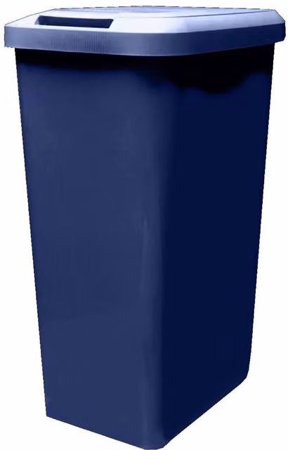 Hinsinc 45L Navy Blue Rectangular Swing Lid Plastic Kitchen Bin – 1