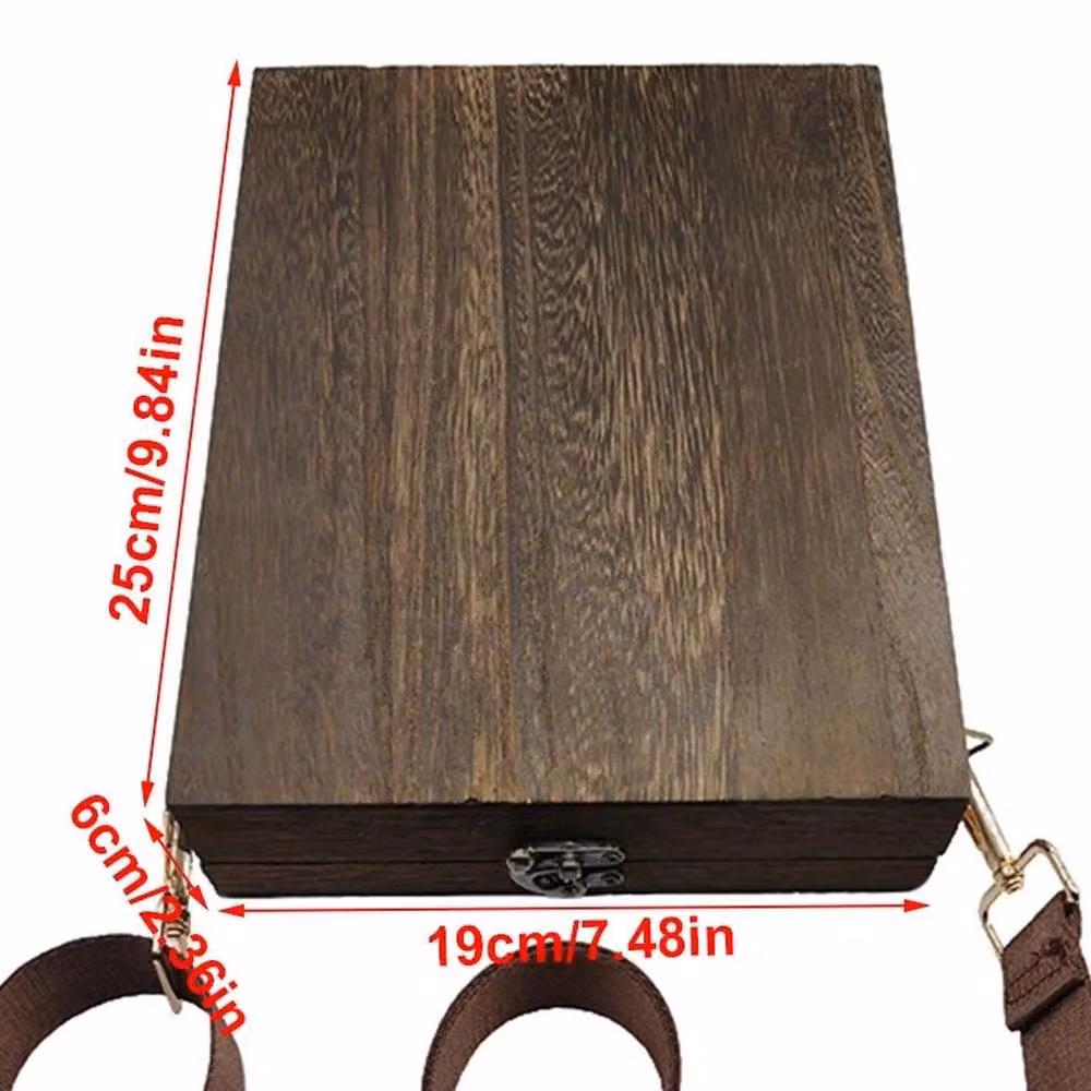 Kelvenix Writers Messenger Multi-Function Solid Wood Box in Brown – 2
