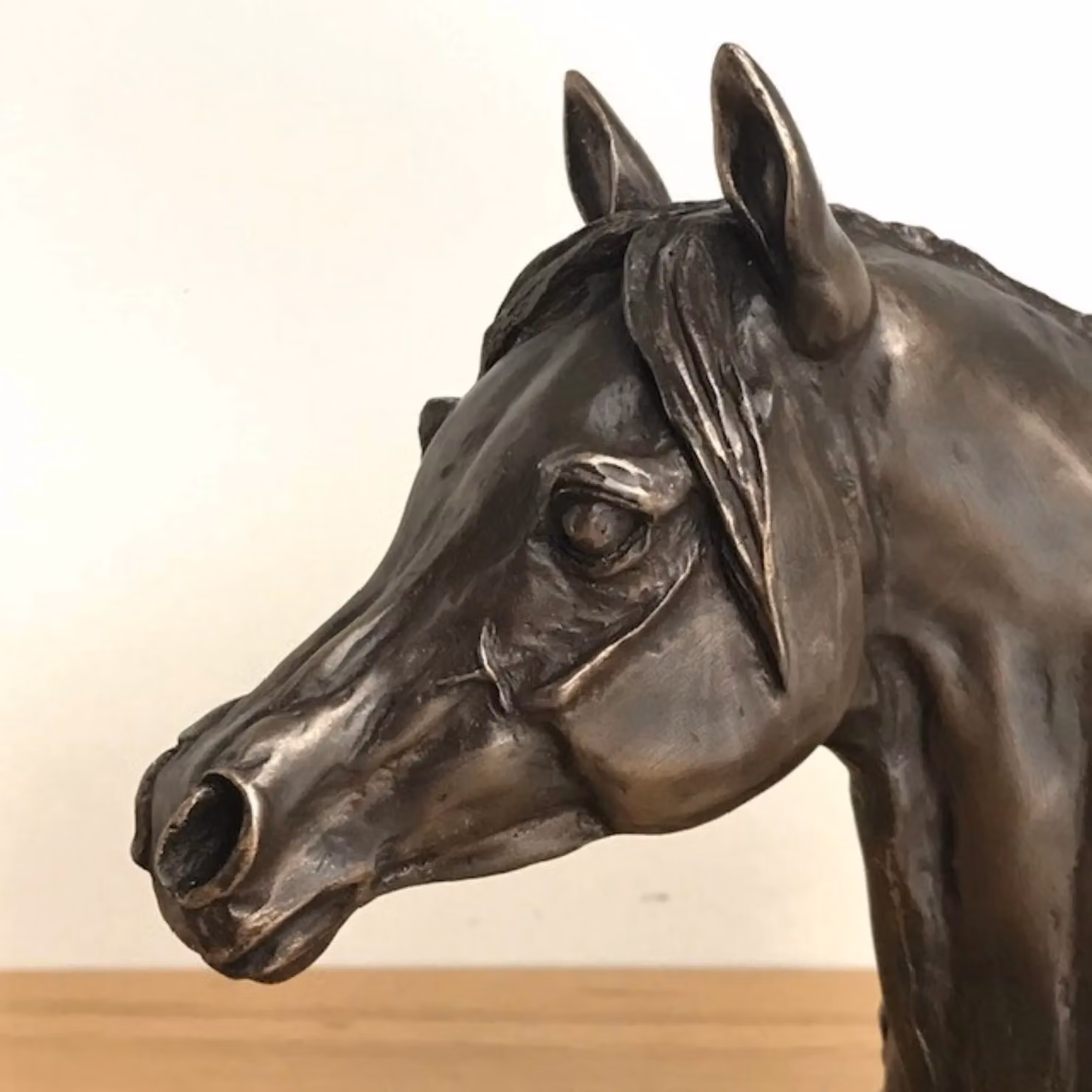 Animal Crackers Arab Horse Head Figurine in Brown Cold Cast Bronze by Harriet Glen – 2