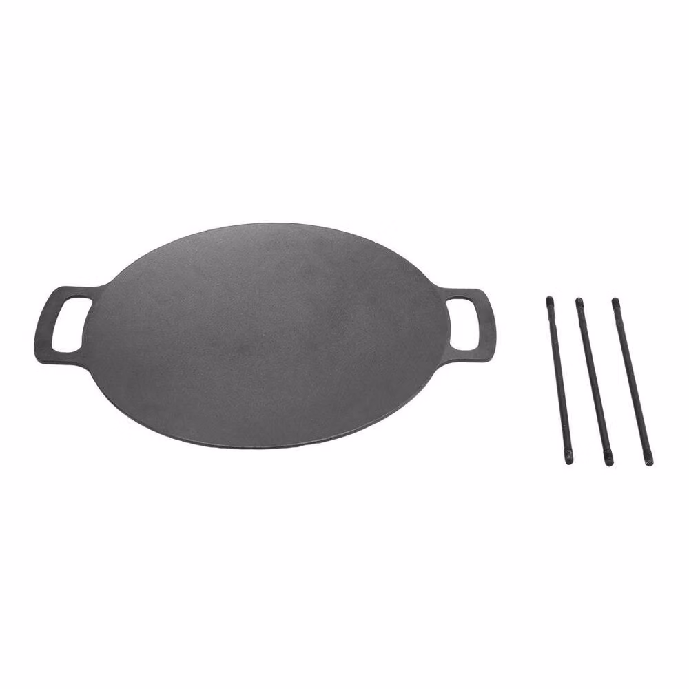 KORVIXA Black Cast Iron Non-Stick Frying Pan W: 100 cm, D: 15 cm – 1