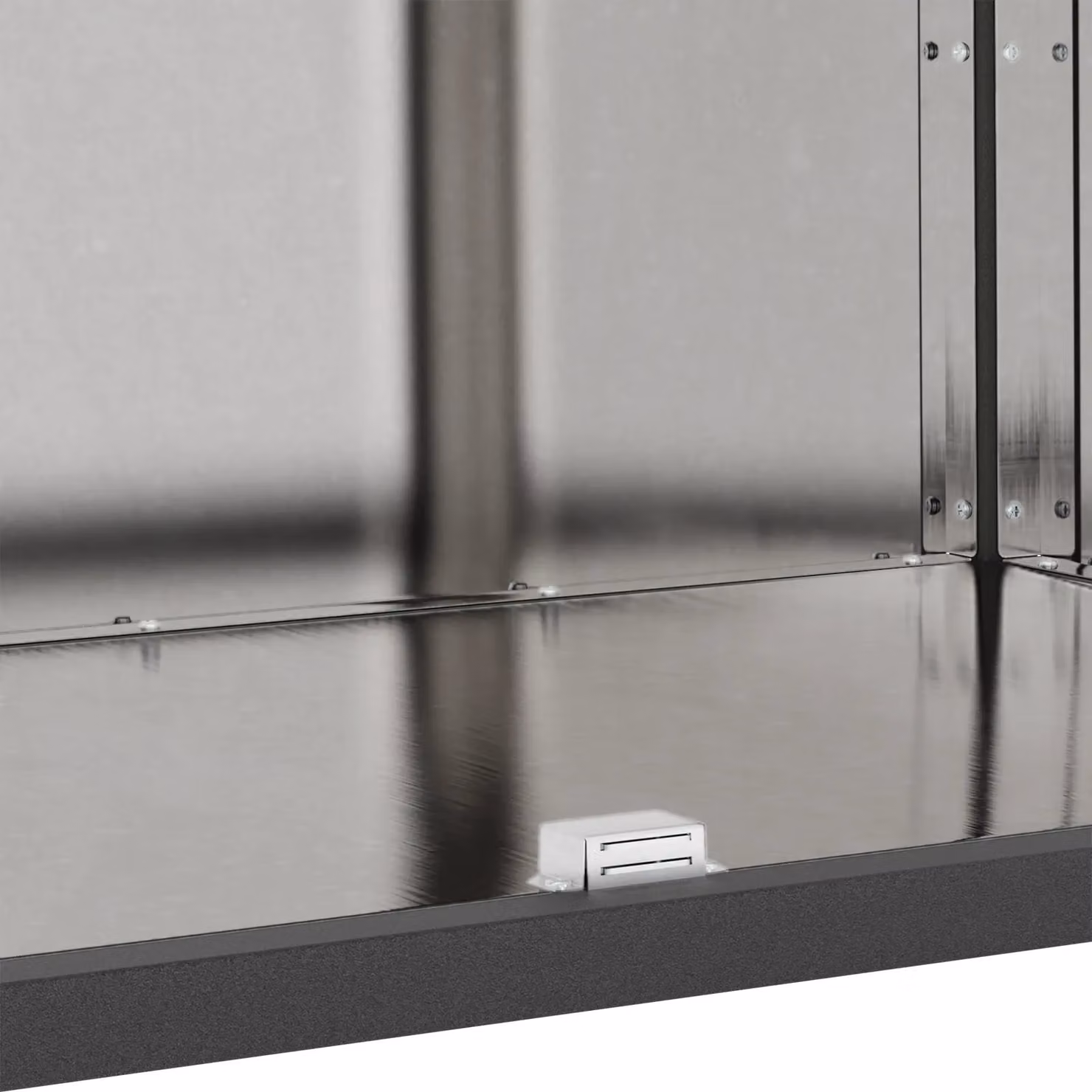 Berkfield Home Modern Silver Stainless Steel Kitchen Storage Cabinet with Internal Shelves and Hinged Doors – 2