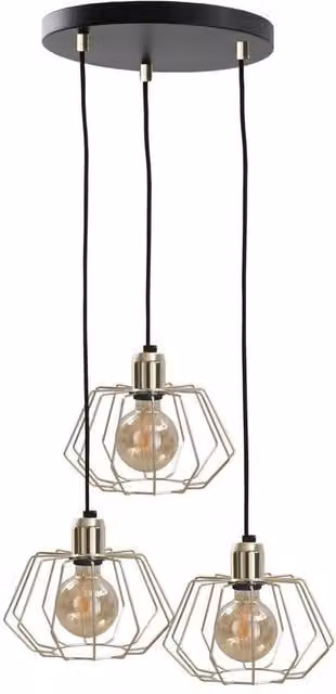 Netlighting Laya Cluster Pendant Ceiling Light in Gold/Brass, Diameter: 32 cm, 3x E27