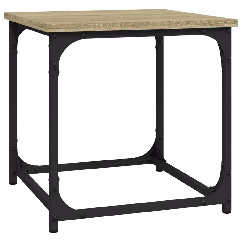 Berkfield Home Sonoma Oak Side Table in Brown, W/D/H: 40 x 40 x 40 cm – 2