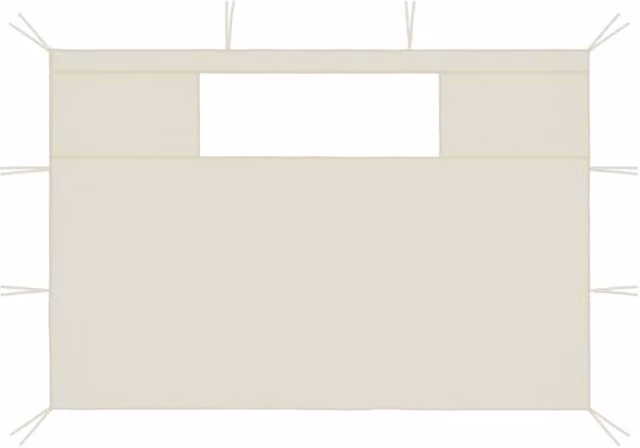 Berkfield Home Gazebo Sidewalls with Windows, 2 Piece Set, Beige