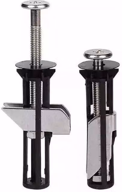 VOGREX 2-Piece Universal Heavy Duty Stainless Steel Toilet Seat Bolt Fixing Kit in Black