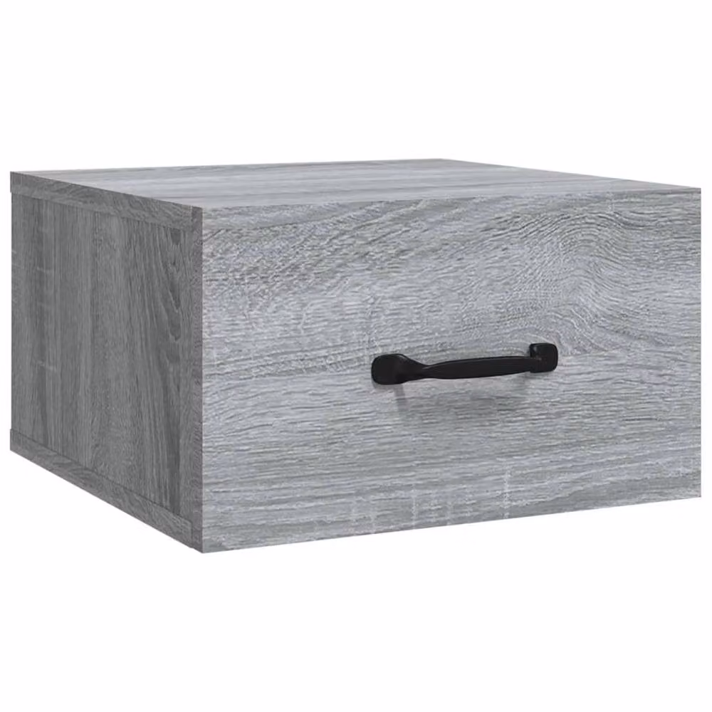 Berkfield Home Wall-mounted Bedside Cabinet in Grey Sonoma, W/D/H: 35 x 35 x 20 cm – 2
