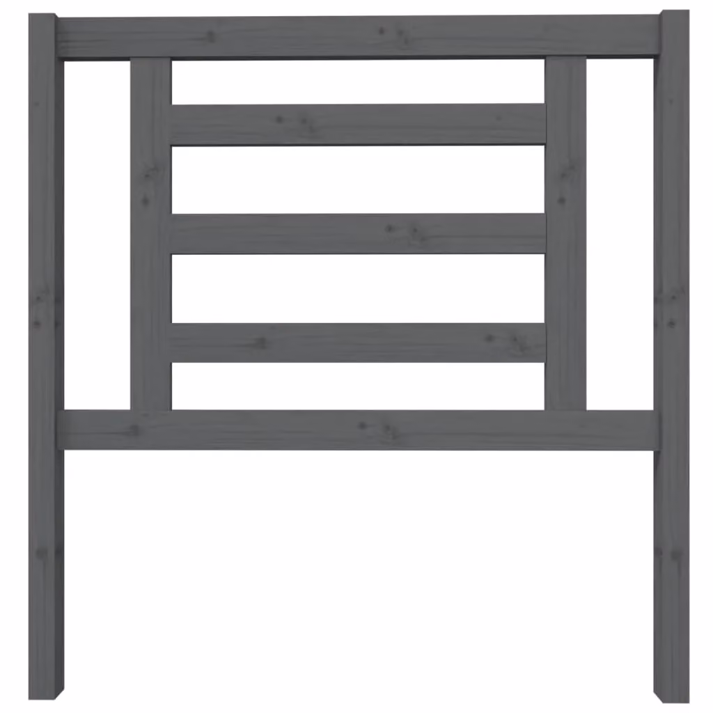 Berkfield Home Grey Rustic Solid Pine Wood Bed Headboard W/D/H: 96 x 4 x 100 cm – 3