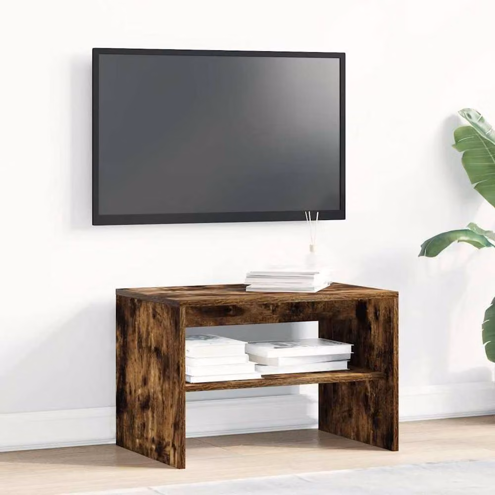 Berkfield Home Modern Smoked Oak TV Cabinet in Brown, W/D/H: 60 x 40 x 40 cm – 3