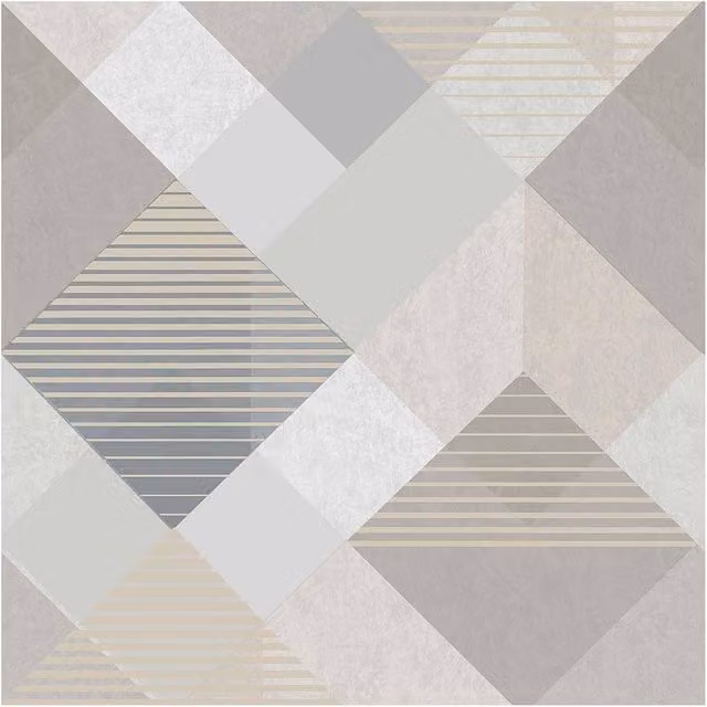 Superfresco Easy Kaleidoscope Geometric Natural Wallpaper in Beige, Width: 52 cm – 1