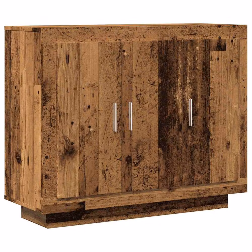 Berkfield Home Rustic Old Wood Sideboard in Brown, W/D/H: 92 x 35 x 75 cm – 3