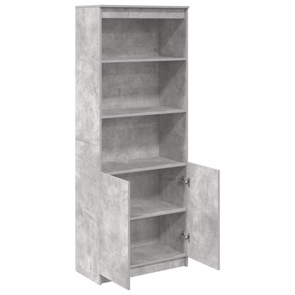 Berkfield Home Modern Highboard in Concrete Grey, W/D/H: 70 x 35 x 180 cm – 2