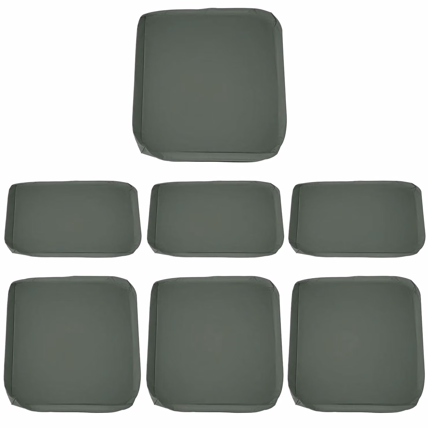 OUTSUNNY Replacement Garden Rattan Patio Furniture Cushion Cover in Dark Grey – 2