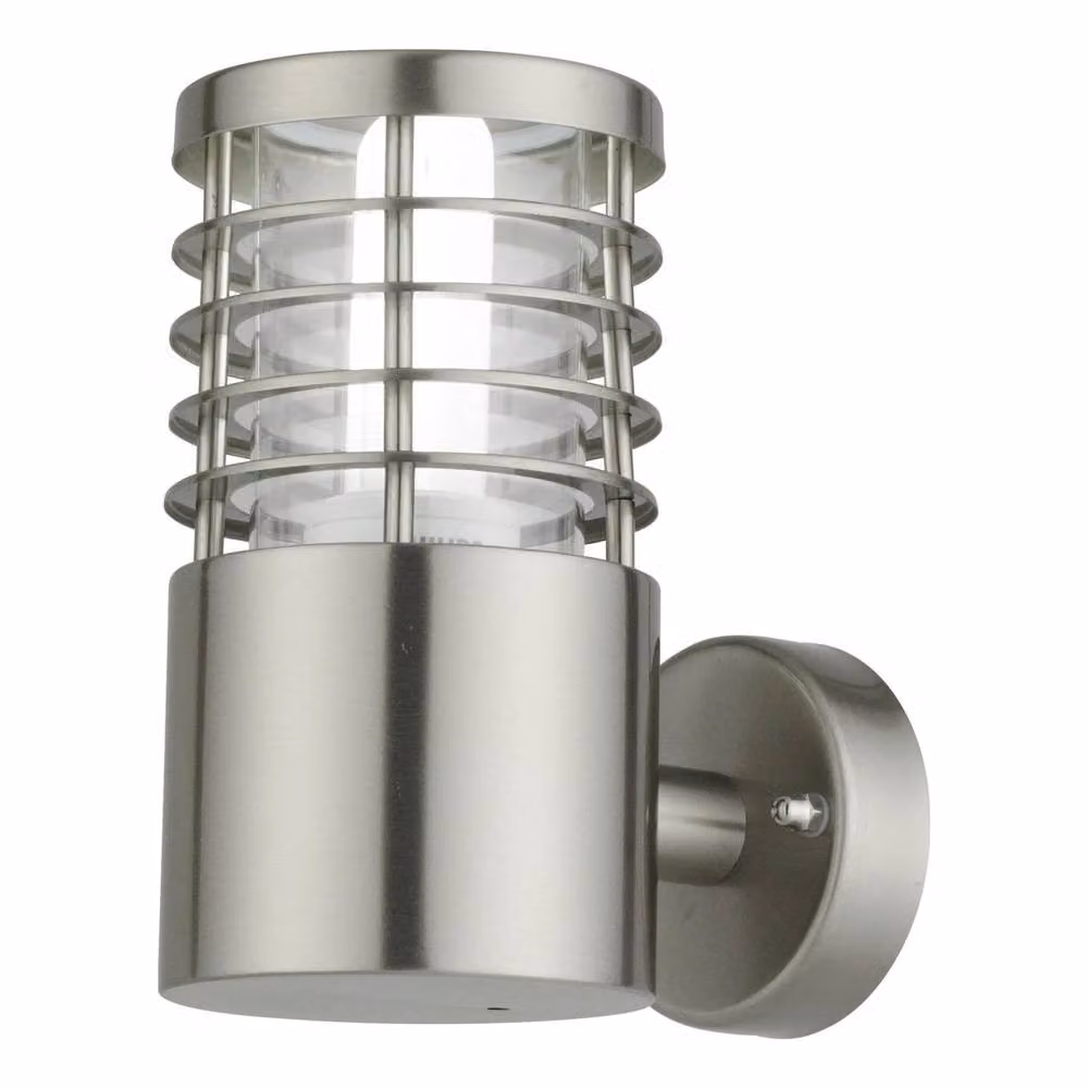 First Choice Lighting Bloom Set of 2 Silver Stainless Steel Outdoor Wall Lights – 2