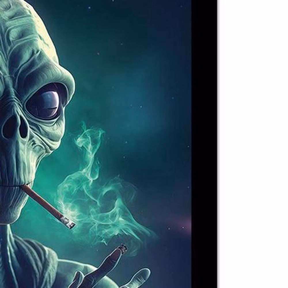 Ada Ingram Stoner Alien Framed Paper Poster in Green – 2