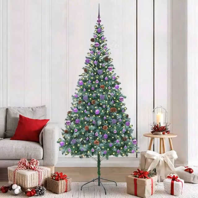 Berkfield Home Artificial Green Christmas Tree with Stand, Height: 210 cm