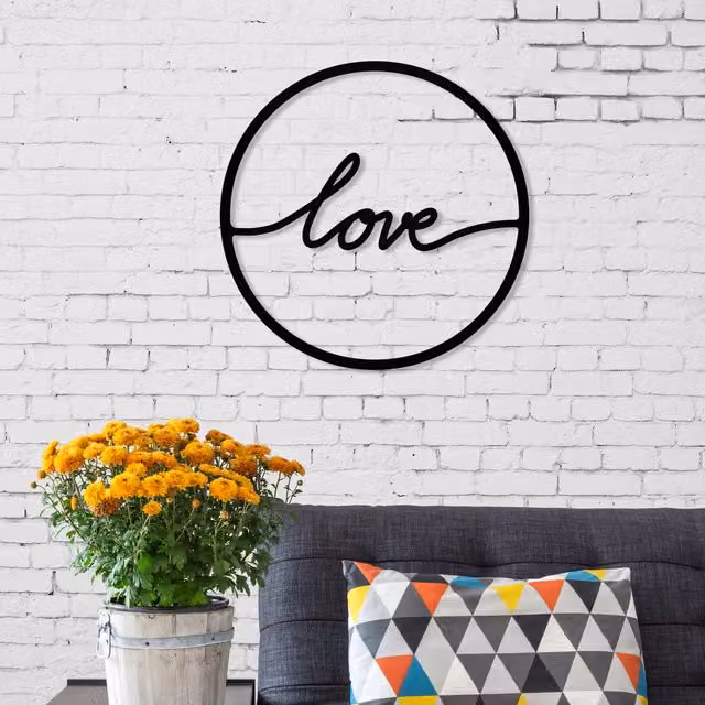 Decortie To Love No.17 Abstract Metal Wall Art Decorative Object in Black