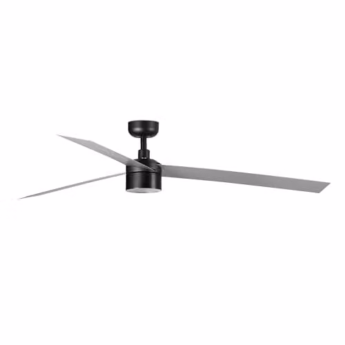 Netlighting Cruiser TEK LED Ceiling Fan in Black and Aluminium, 160 cm