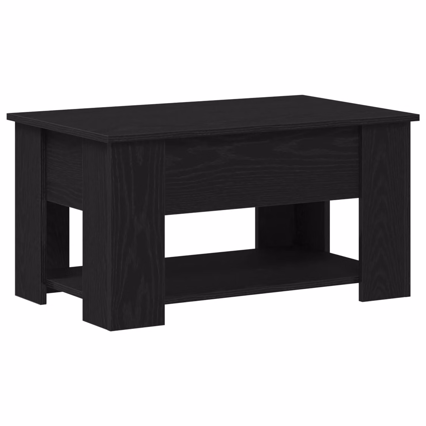 Berkfield Home Black Oak Coffee Table with Lift Mechanism, W: 79 cm, D: 49 cm, H: 42.5 cm – 2