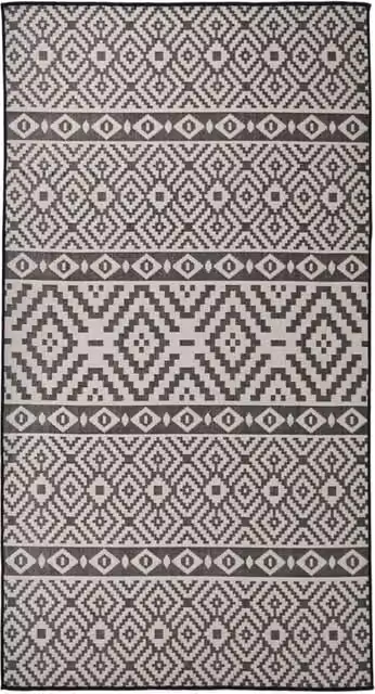Berkfield Home Outdoor Flatweave Rug, Black Stripes, W/D/H: 80 x 150 cm – 1