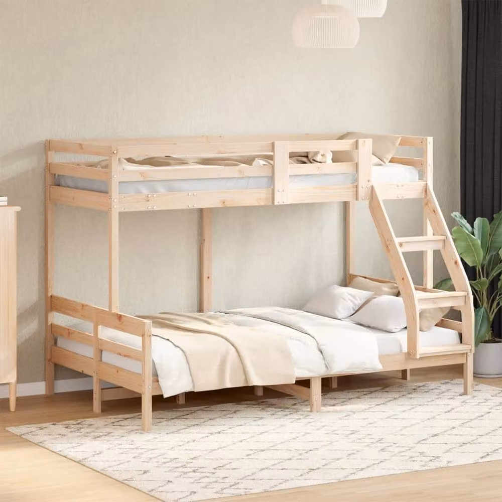 Berkfield Home Solid Wood Bunk Bed in Light Brown – 2