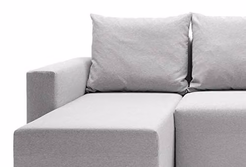 Abakus Direct Oslo Reversible L-Shape Corner Sofa Bed with Lift-Up Storage in Grey Fabric – 4