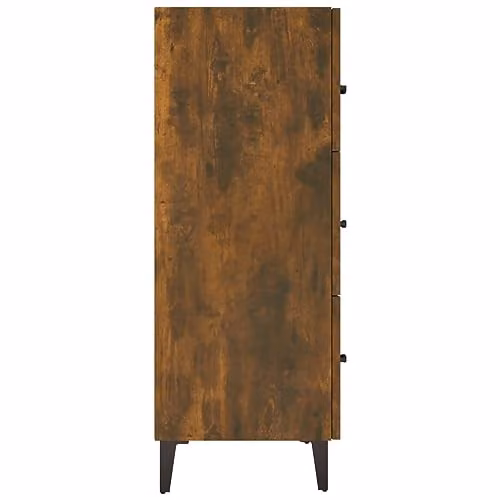 vidaXL Modern Smoked Oak Sideboard in Brown, W/D/H: 69.5 x 34 x 90 cm – 4