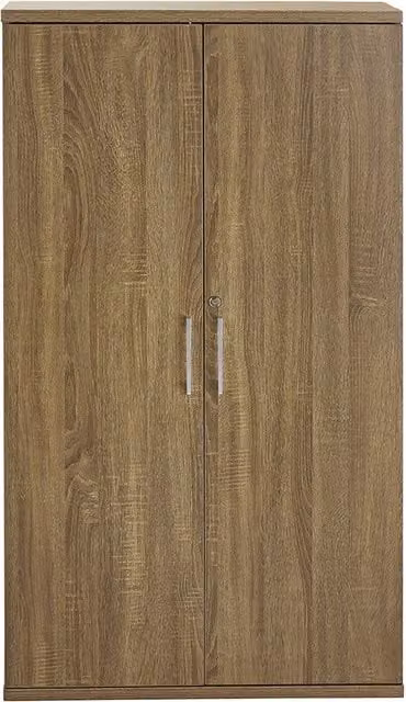 MMT Furniture Designs SD-IV02 Modern Light Oak Freestanding Cabinet with Hinged Doors and Internal Shelves