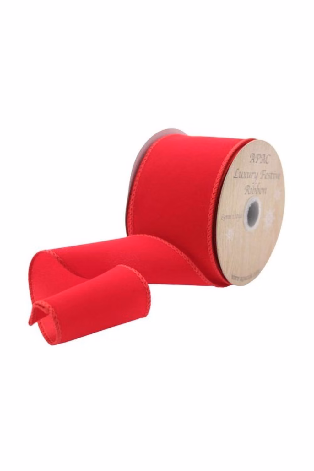 KDMD Red Velvet Non-wired Ribbon, Width: 6.3 cm – 2