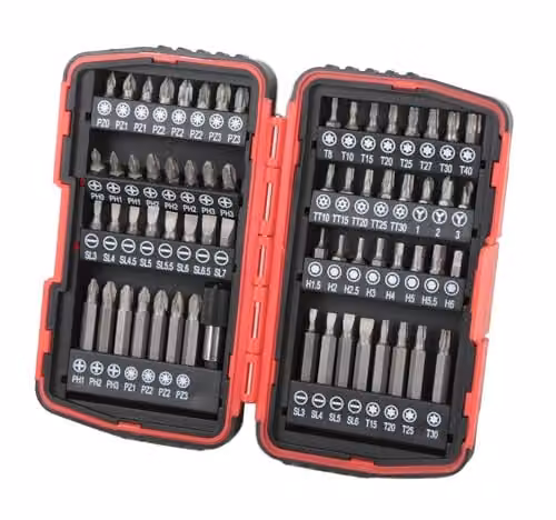 Hilka 64 Piece Stainless Steel CRV Screwdriver Bit Set – 1