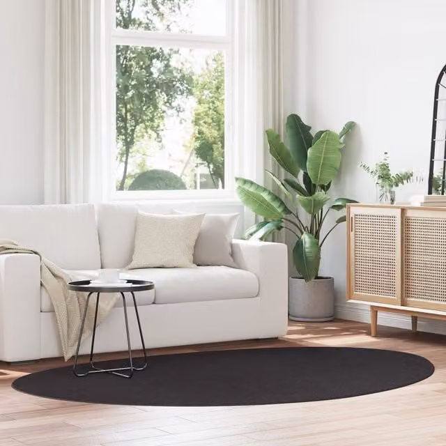 Berkfield Home HUARTE Short Pile Soft and Washable Rug, Black, W: 160 cm, D: 230 cm