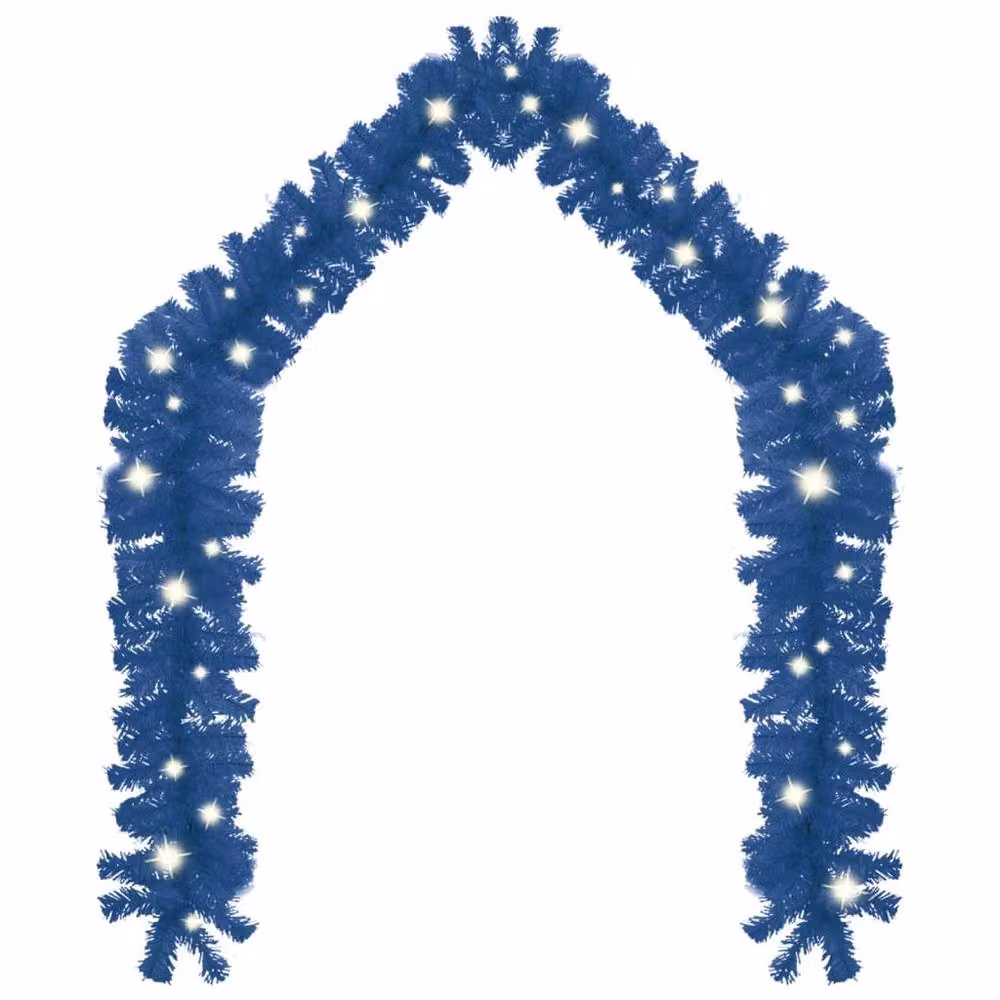 Berkfield Home Cosy Christmas Garland with LED Lights, Blue, 20 m – 3