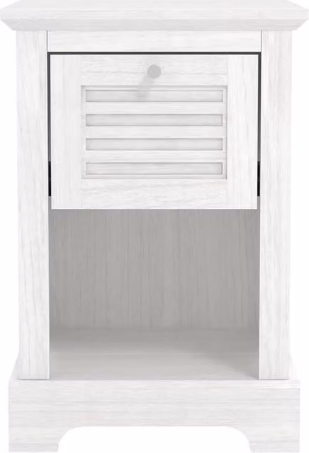 FORGEVIO Classic 1 Drawer Lamp Table in White