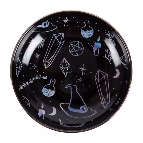 KDMD Crystal Witch Ceramic Incense Holder Plate in Black and Blue – 2