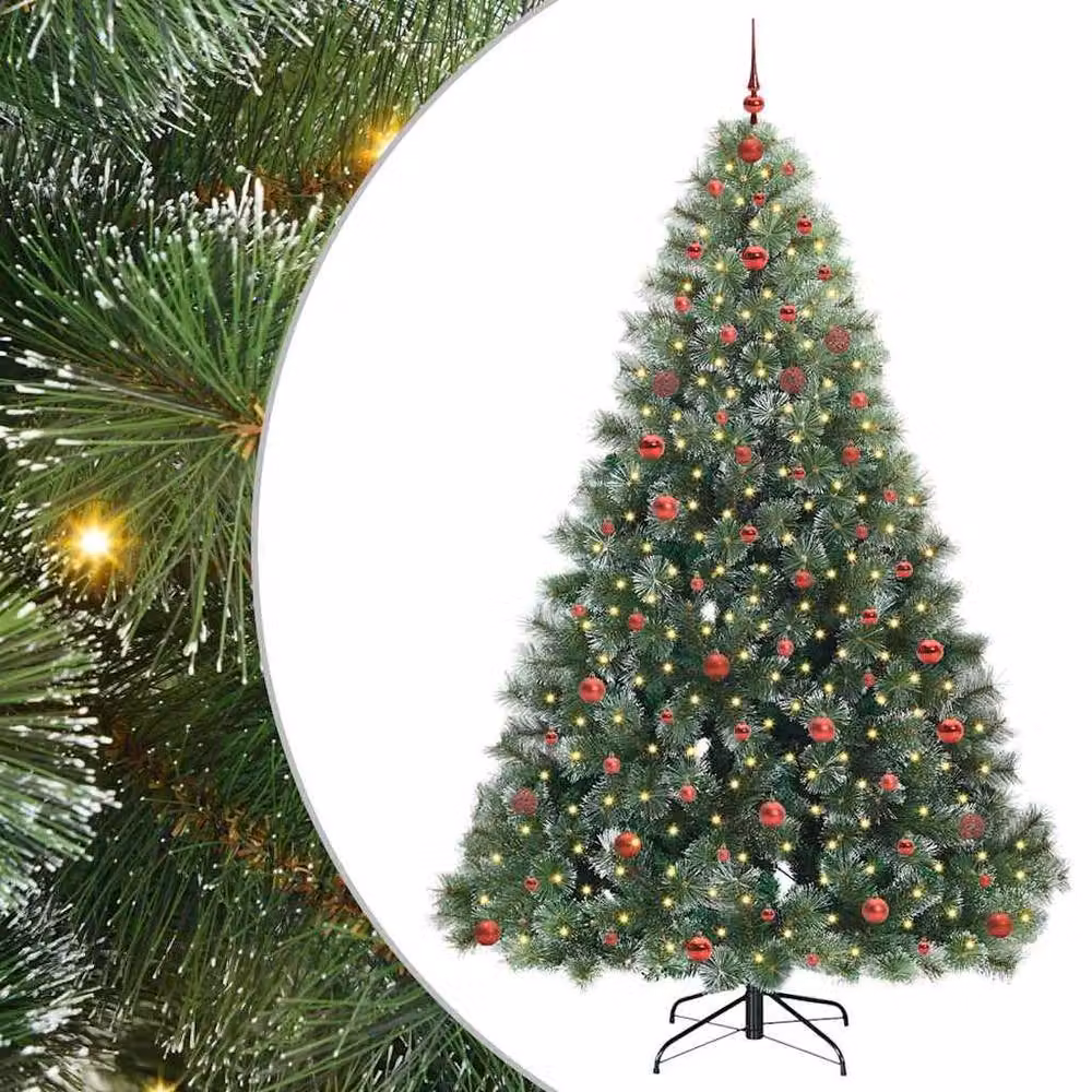 Berkfield Home Artificial Green Christmas Tree with 300 LEDs, Height: 240 cm – 2