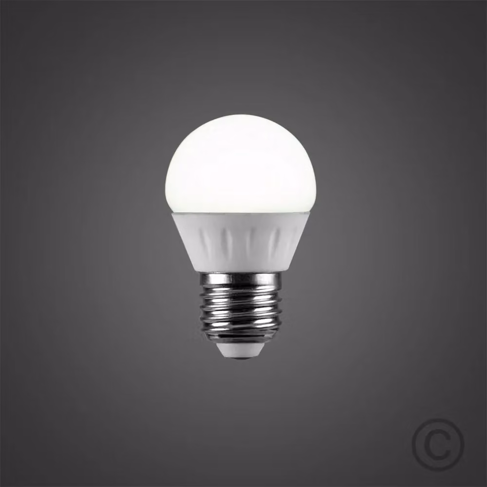 ValueLights Pack of 2 4W E27 Globe LED Bulbs in Cool White – 2