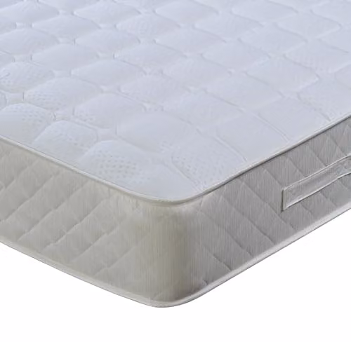 Bedmaster Monza 1000 Pocket Sprung Mattress in White and Beige, W/D/H: 200 x 200 x 25 cm