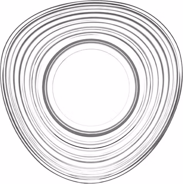 LAV Derin Striped Turkish Tea Glass Saucers, Transparent, Pack of 12, Diameter: 13 cm – 1