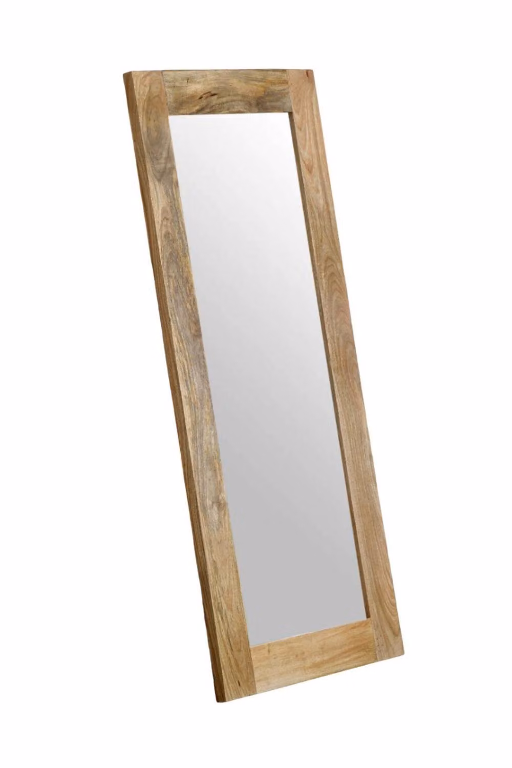 IH Design Charlbury Modern Rectangular Mango Wood Wall Mirror in Brown, Width: 140 cm – 2