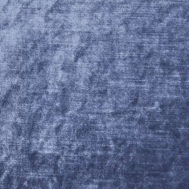 Clarke & Clarke Allure Blue Plain Velvet Polyester Persian Fabric