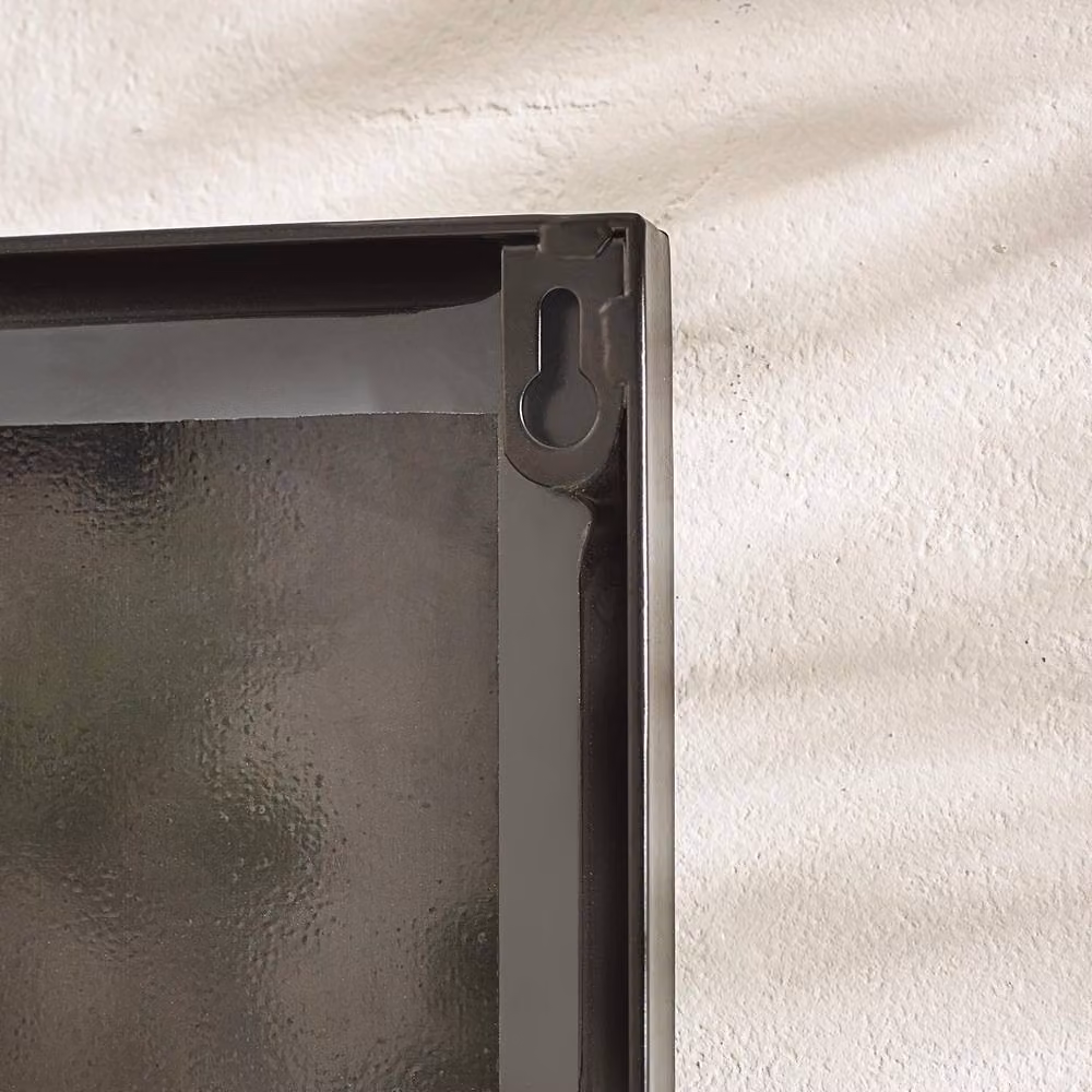 FurnitureboxUK Yoko Black Scandinavian Square Garden Mirror, W/H: 80 x 80 cm – 3