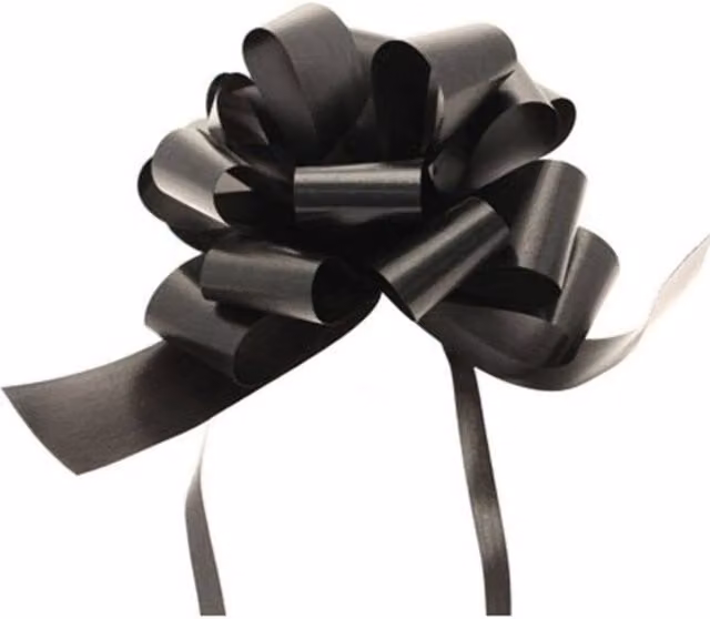 KDMD Black Plastic Pull Bow 31mm Party Decoration