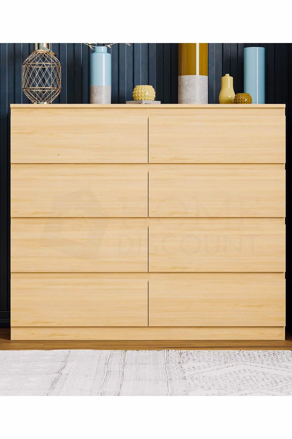 Vida Designs Denver 8 Drawer Storage Chest Bedroom Organiser in Brown – 3