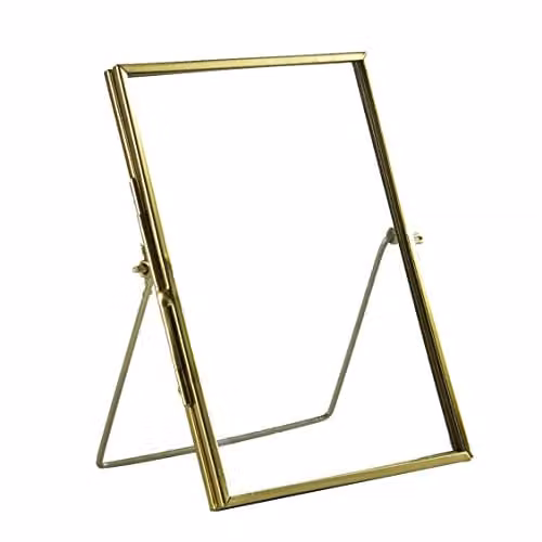 Nicola Spring Gold Metal Photo Frames, Pack of 5, Fits 13 x 18 cm Photos – 1