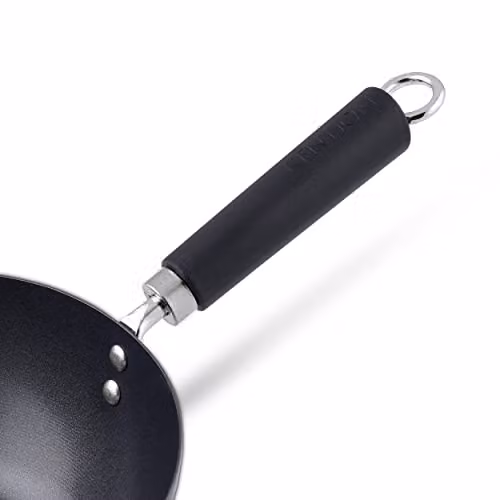Ken Hom Non-Stick Carbon Steel Wok, Black, 27 cm – 4