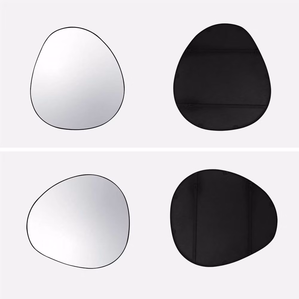 Sweekeek Modern Black Metal Wall Mirror – 3