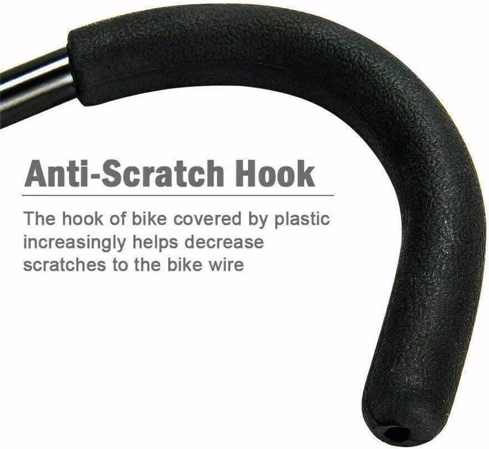 ATEK 4-Piece Foldable Wall Mounted Bicycle Storage Rack Hooks in Black – 6