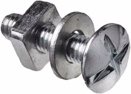 Hargreaves Premier Galvanised Steel Universal Gutter Bolt, Silver, M6 x 25mm