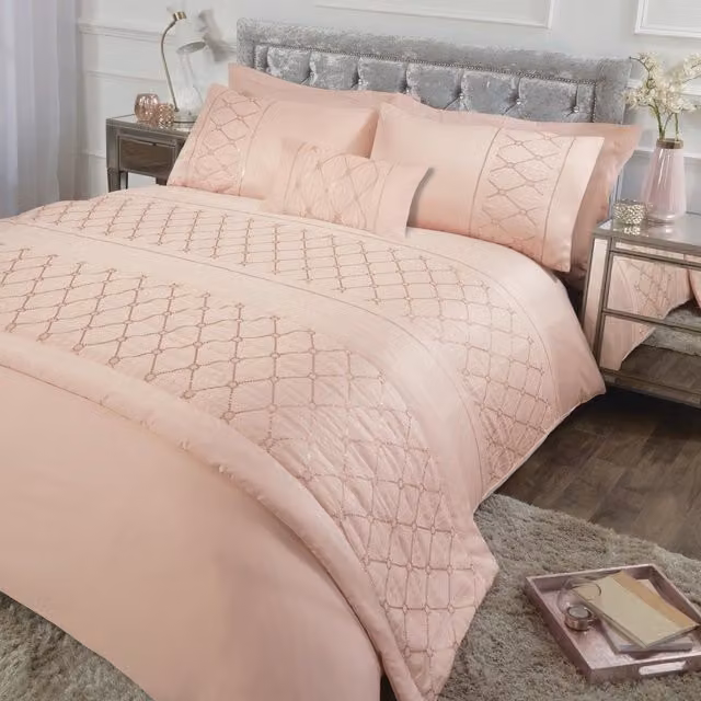 Rapport Home Monaco Boudoir Rectangular Cushion in Blush Pink, W/D/H: 50 x 50 x 30 cm