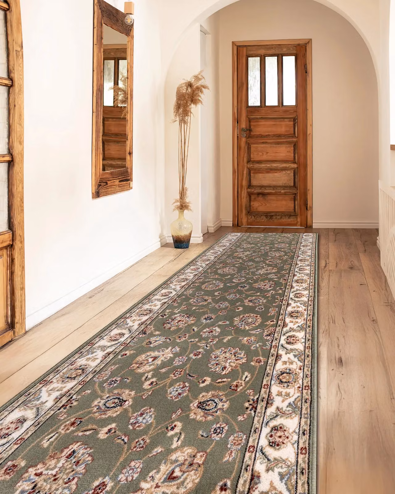 RugsX Green Wool Nain Square Oriental Boho Rug, W x D: 100 x 100 cm – 2