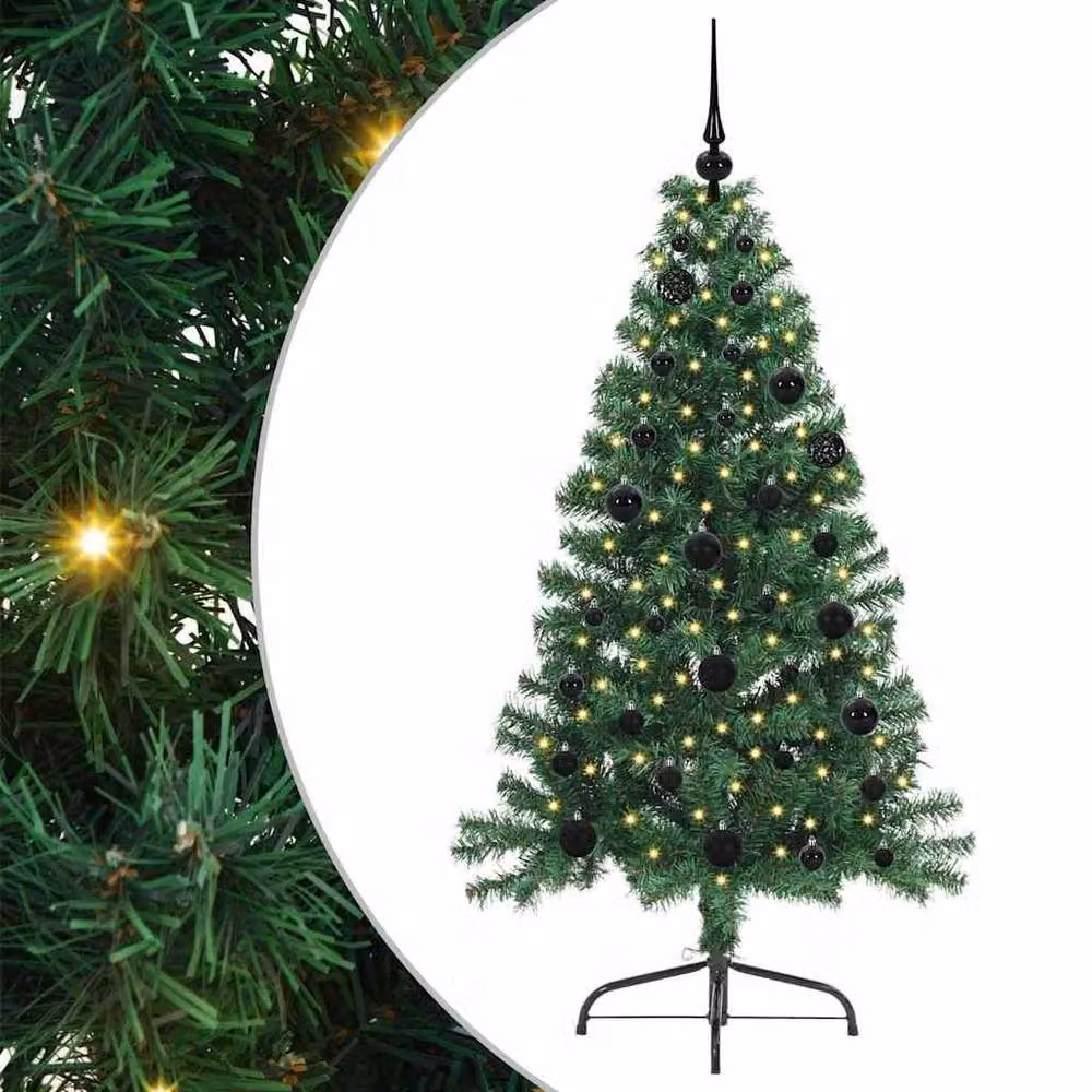 Berkfield Home Pre-lit Artificial Christmas Tree, Green, Height: 150 cm – 2